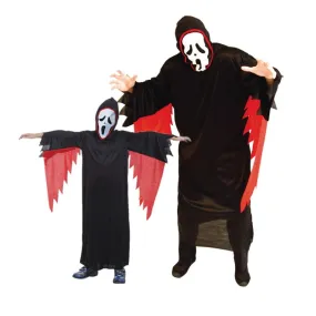 Carnival Costumes Family Matching Scary Black Darkness Devil  Halloween Ghost Costume Cosplay for Adult Kids