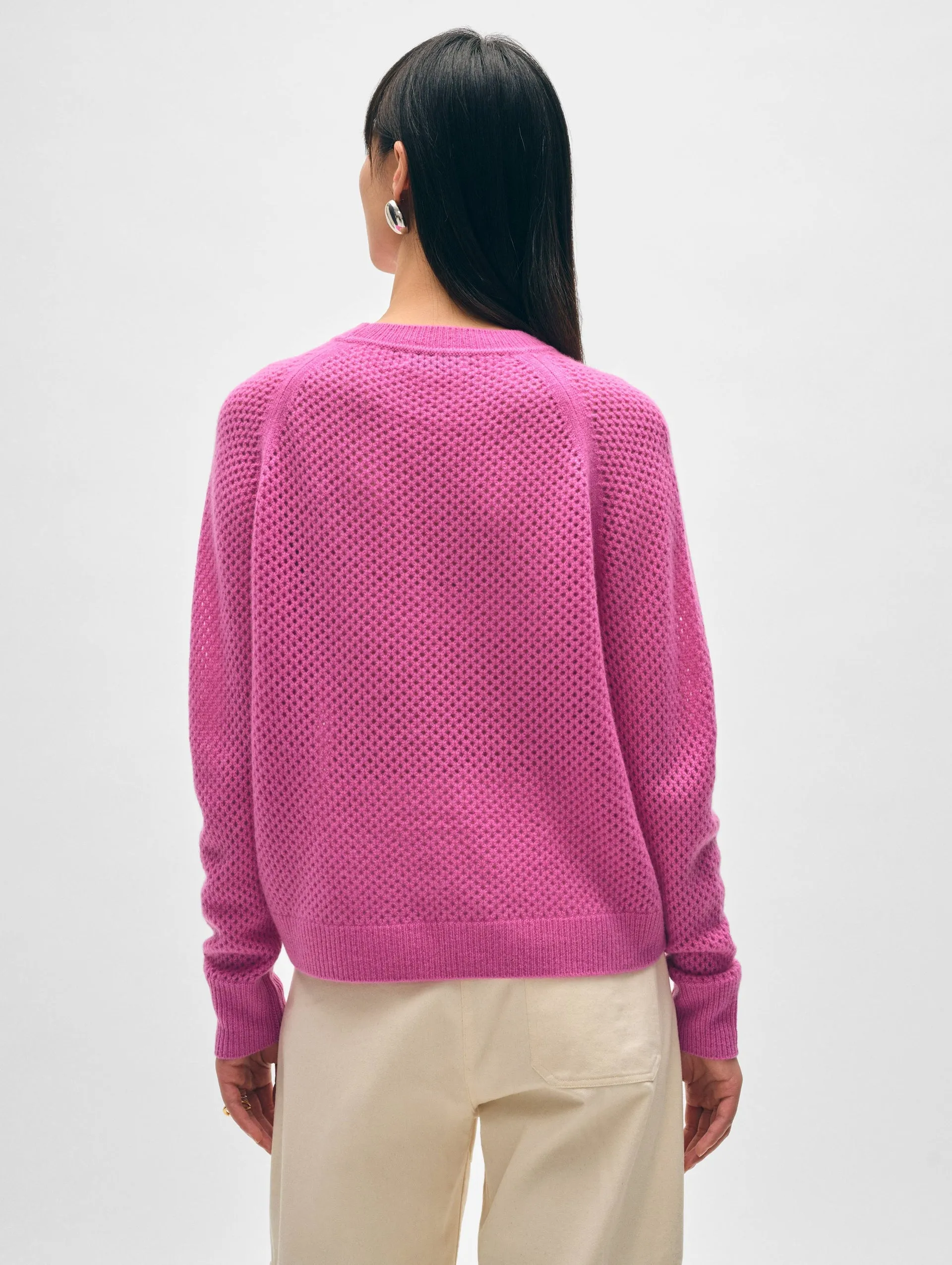 CASHMERE MESH SWEATSHIRT