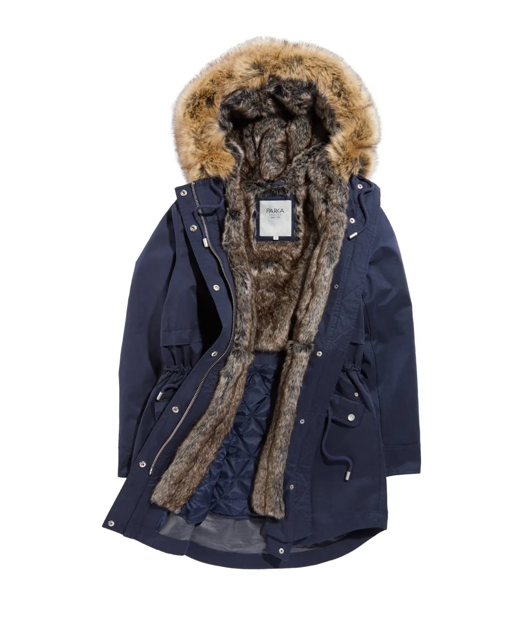 Caversham Long-Length Faux Fur Parka aka The Two-In-One