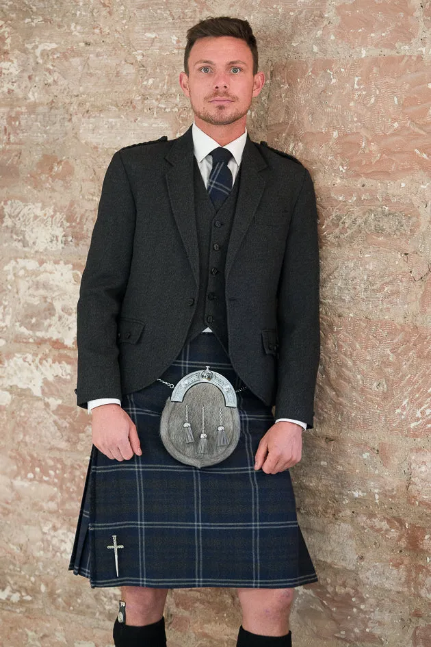 Charcoal crail kilt hire outfit