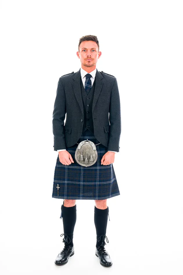 Charcoal crail kilt hire outfit