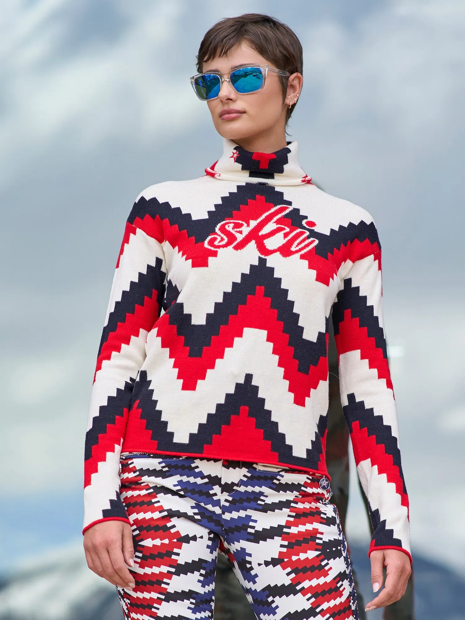 Chevron Ski Sweater