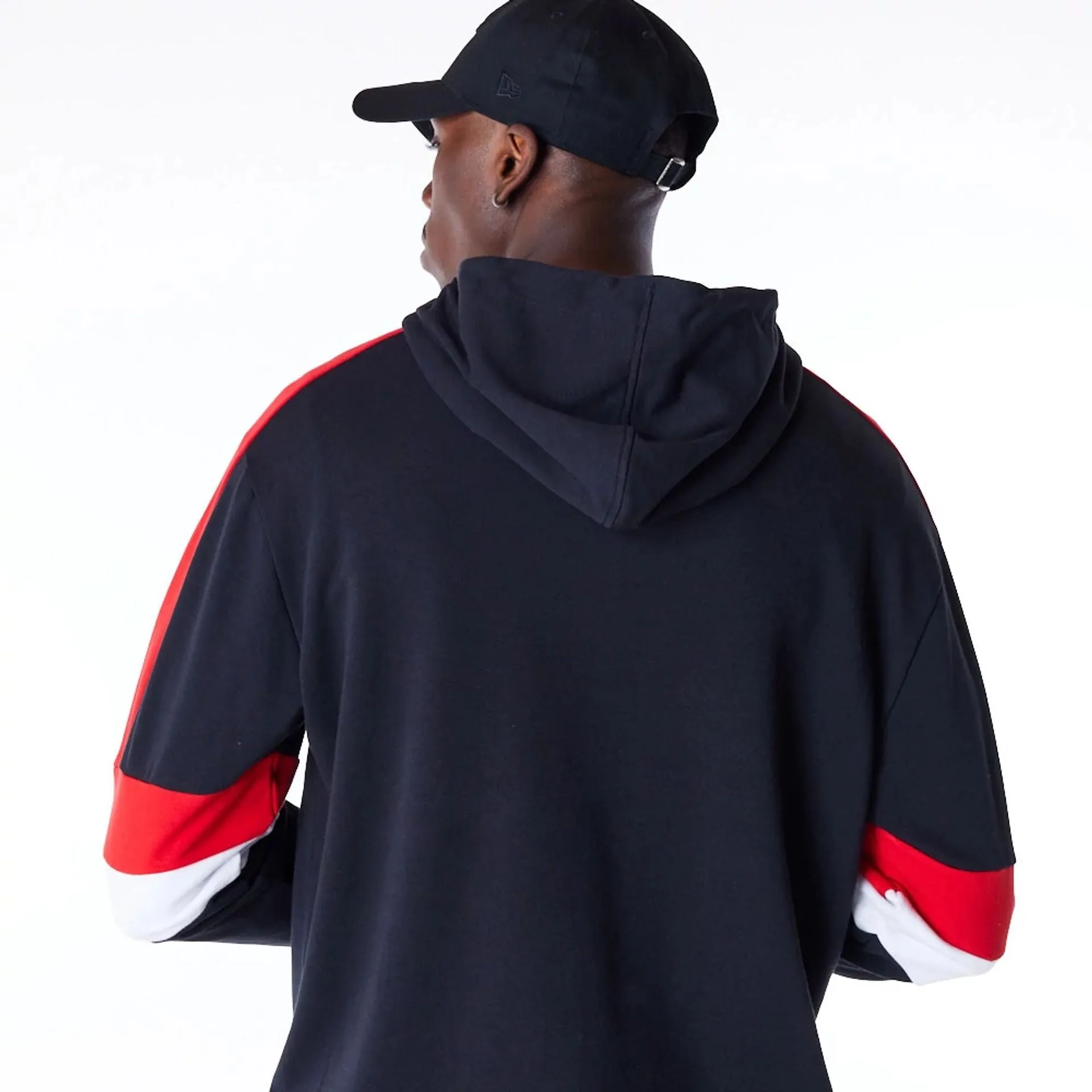 Chicago Bulls Colour Block Black Pullover Hoodie