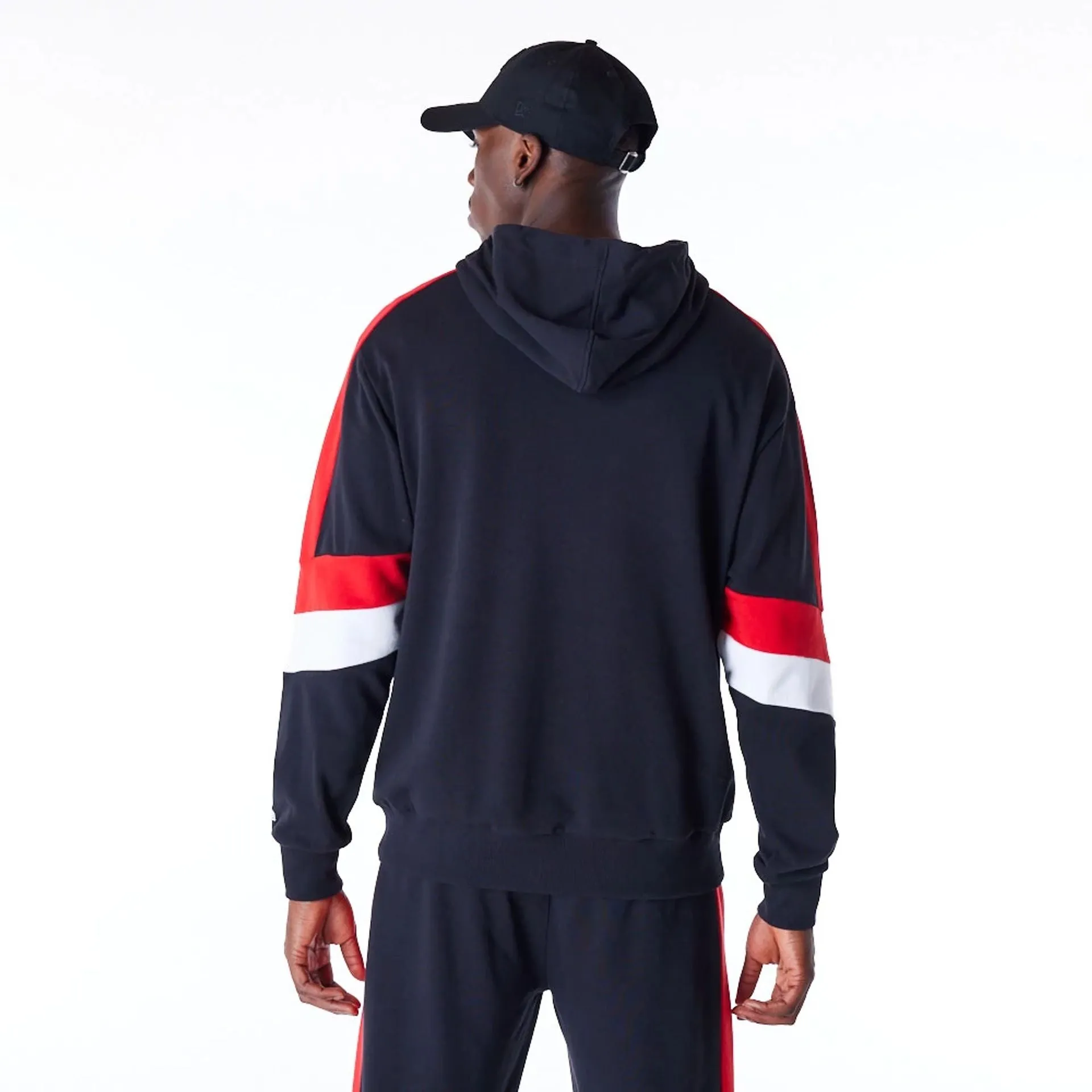 Chicago Bulls Colour Block Black Pullover Hoodie