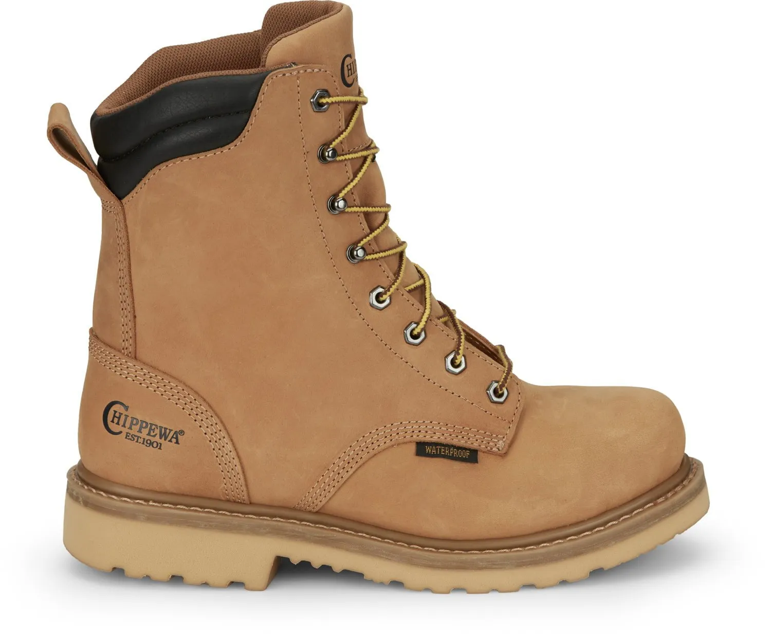 Chippewa Mens Northbound 8in WP 400G Wheat Leather Work Boots