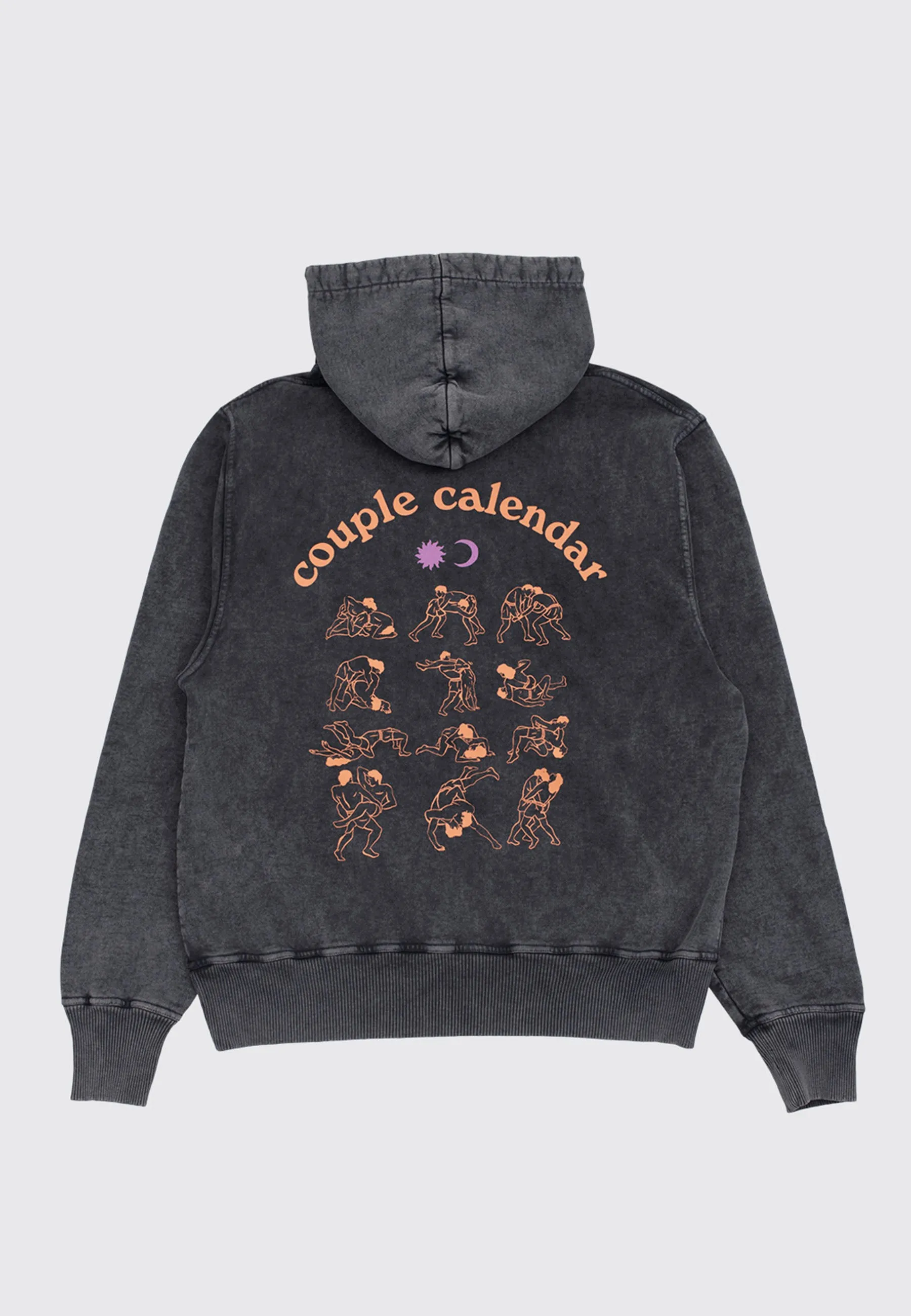 Couple Calender Returns Hoodie - washed black