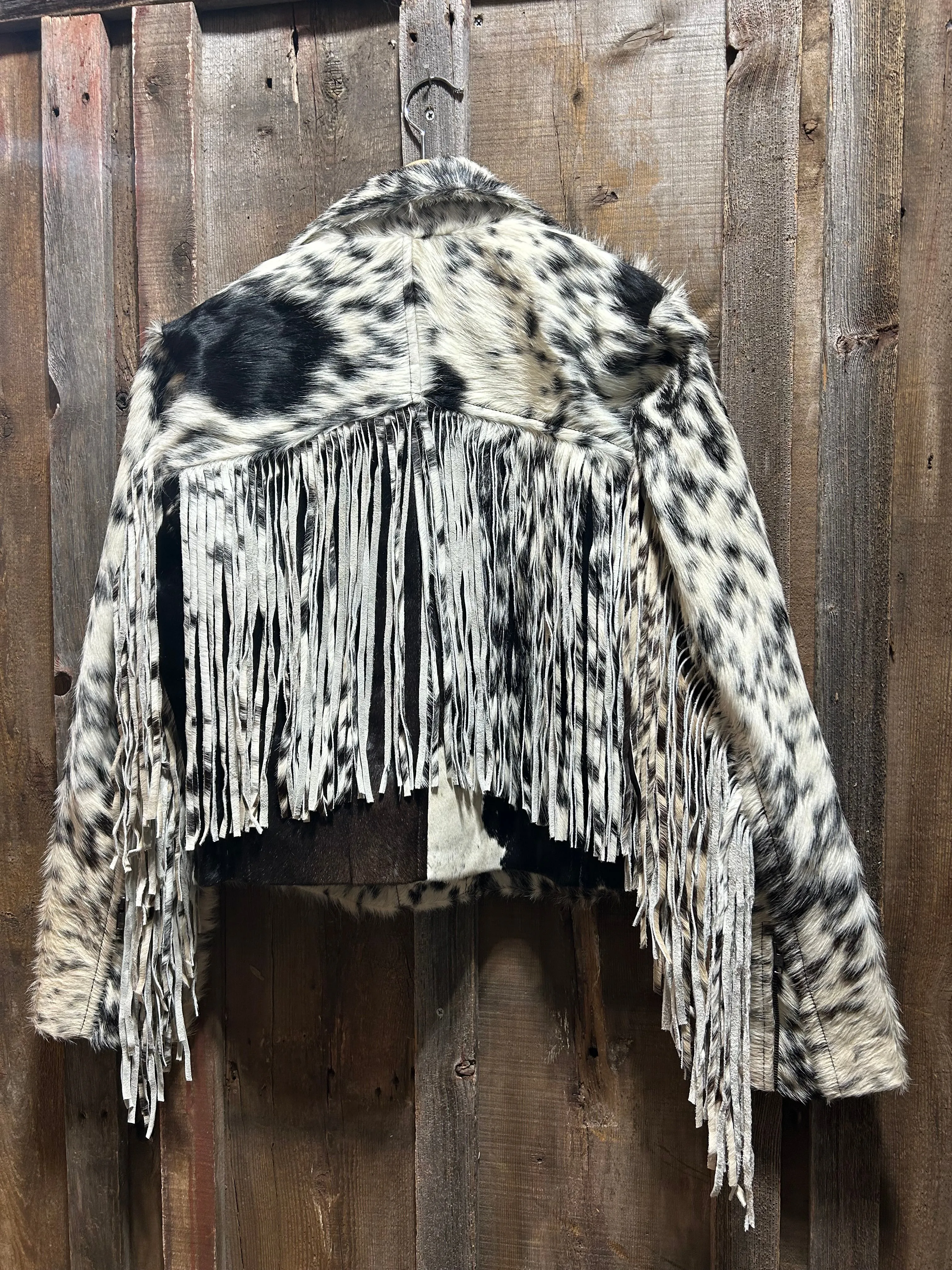 Cowhide Fringe Jacket XL