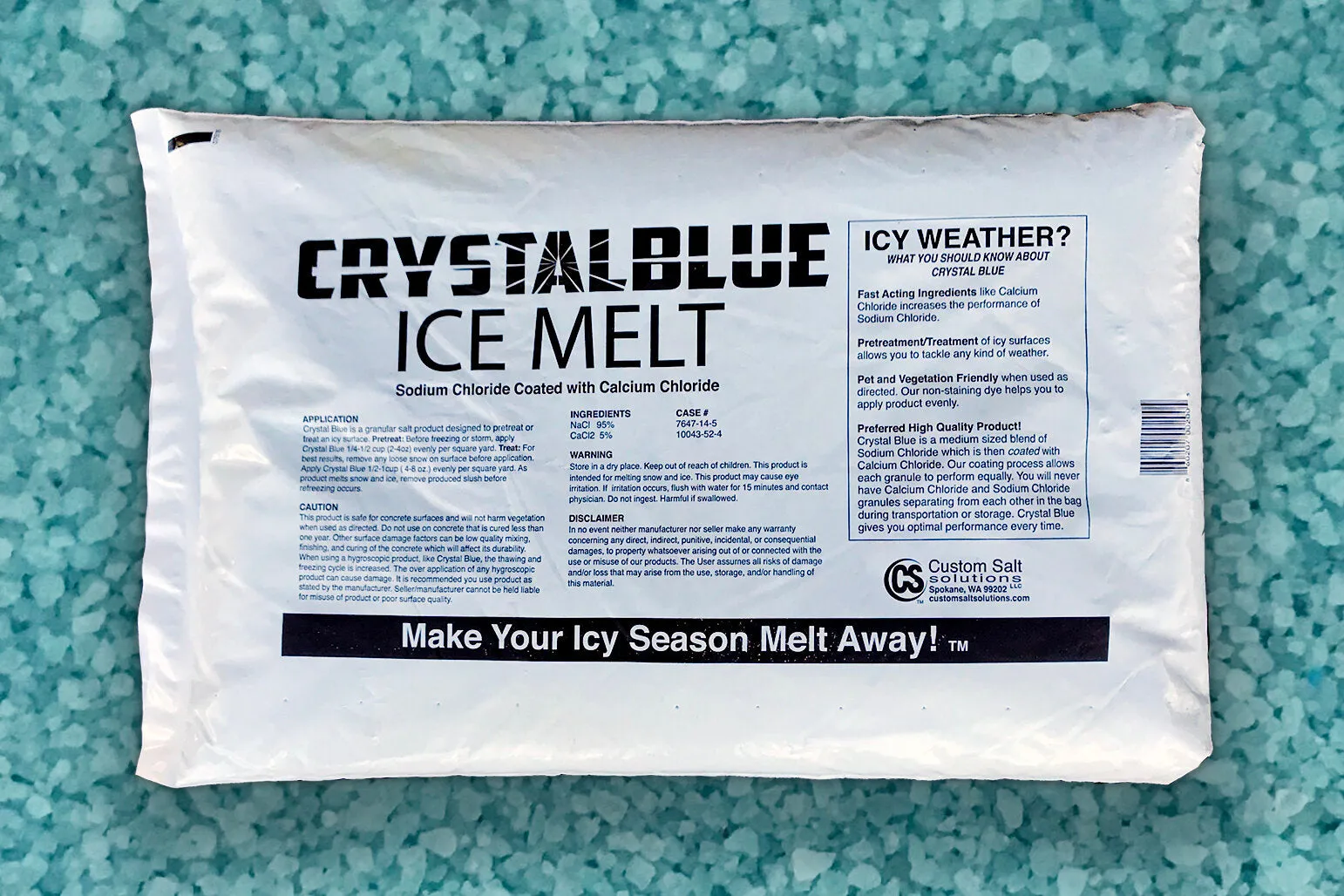 CRYSTAL BLUE ICE MELT 50LB