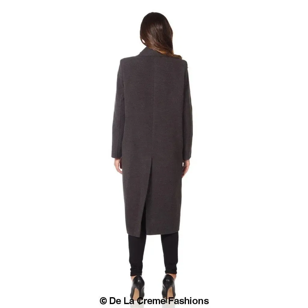 De La Creme - Womens Faux Wool Wrap Coat