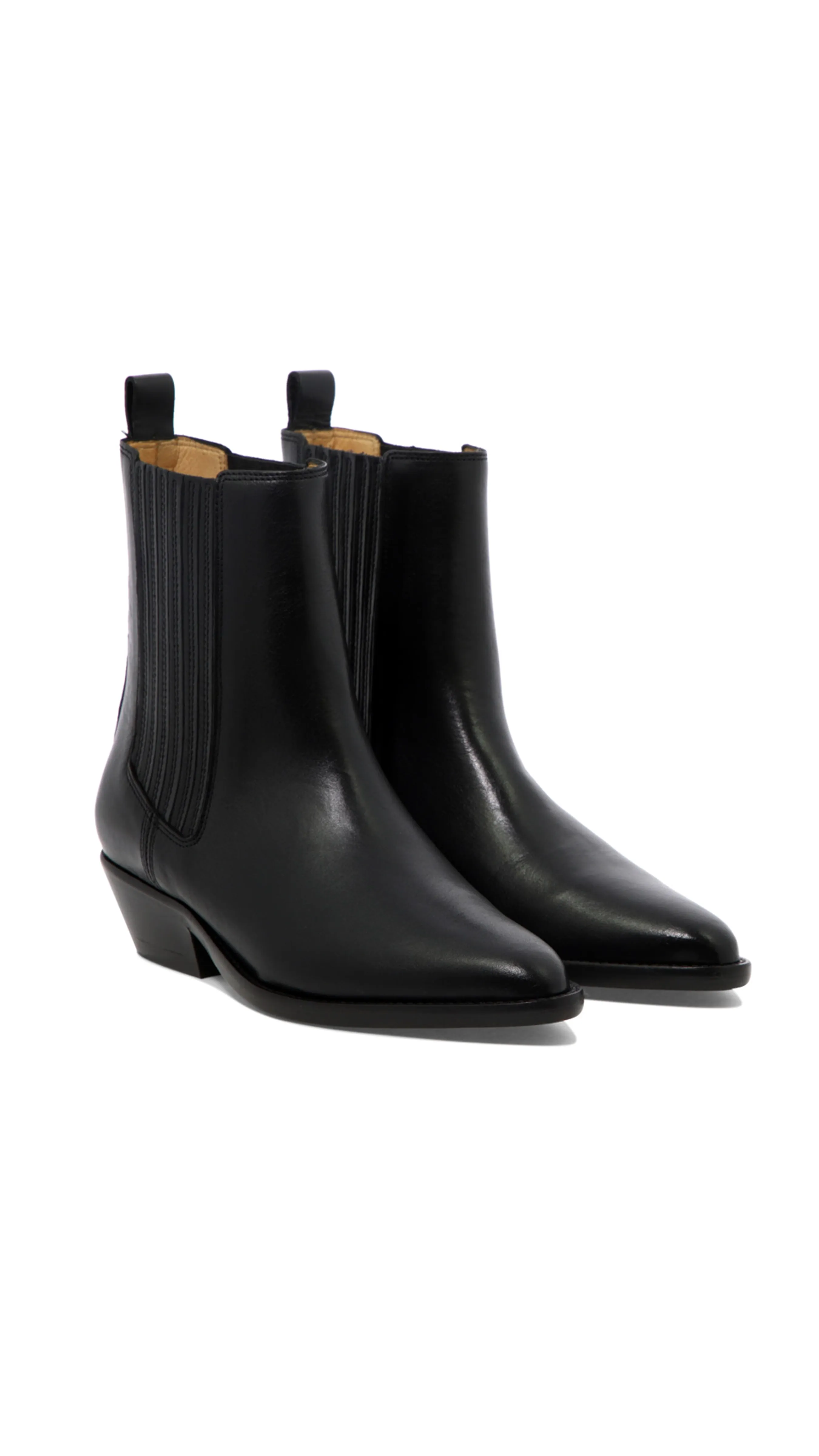 Delena Leather Boots - Black