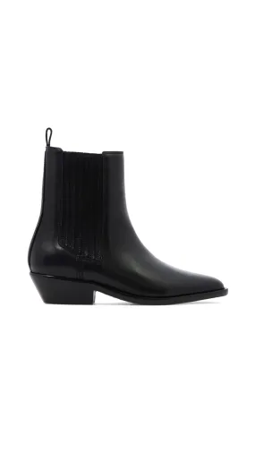 Delena Leather Boots - Black