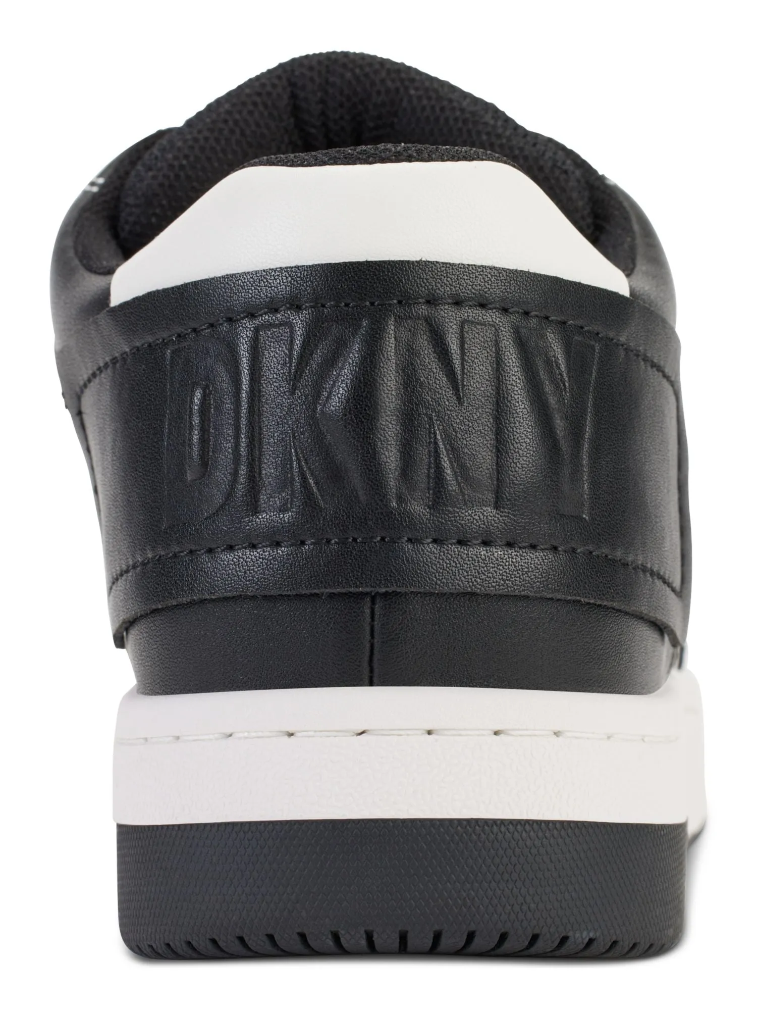 DKNY Womens White Color Block Logo Hardware Padded Collar And Tongue Perforated Padded Ozone Round Toe Platform Lace-Up Leather 