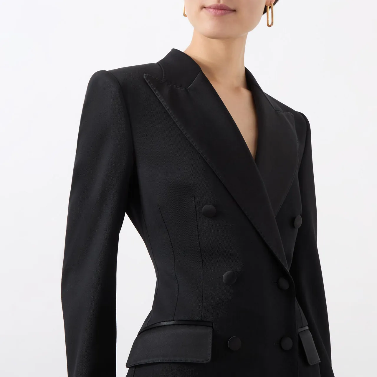 DOLCE & GABBANA Tailored Double-Breasted Blazer - Black