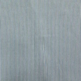 Dressmaking Cotton Denim Hickory Stripe - Pale Blue and White