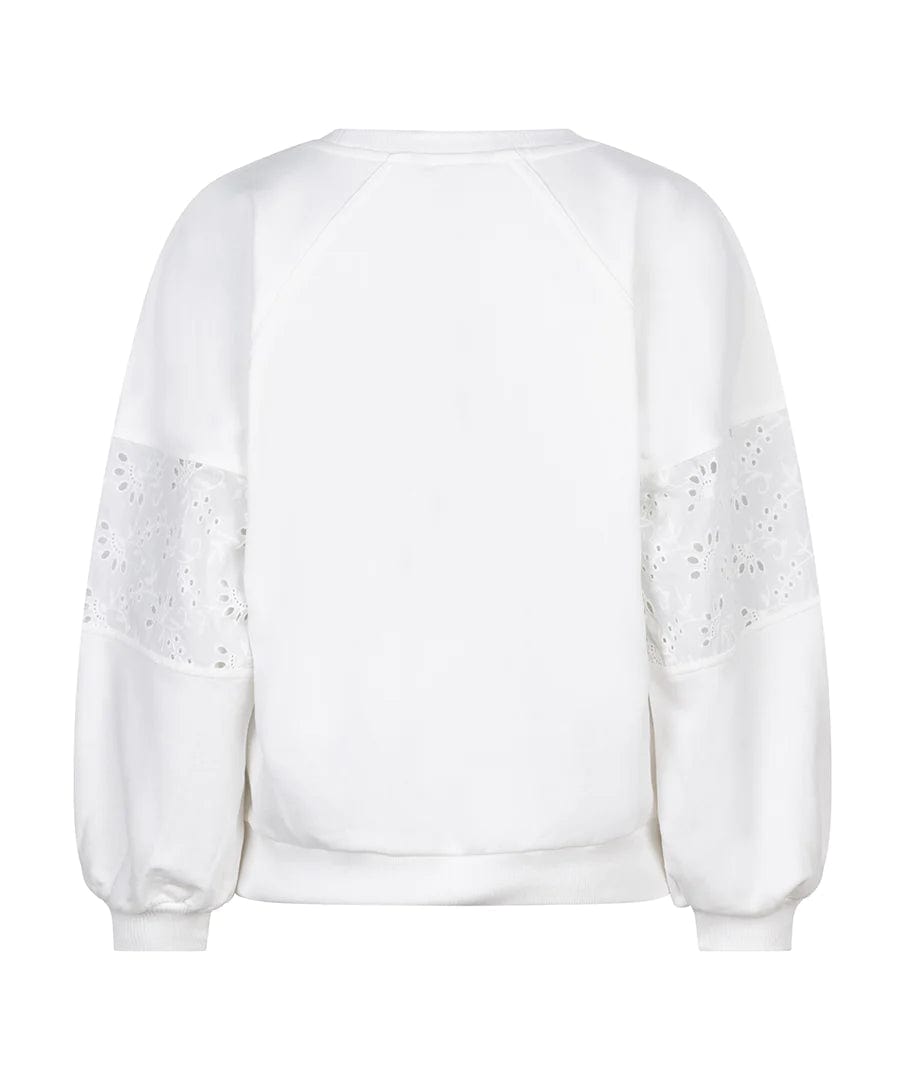 Esqualo Off-White Embroidered Sweater - SP2405016 120