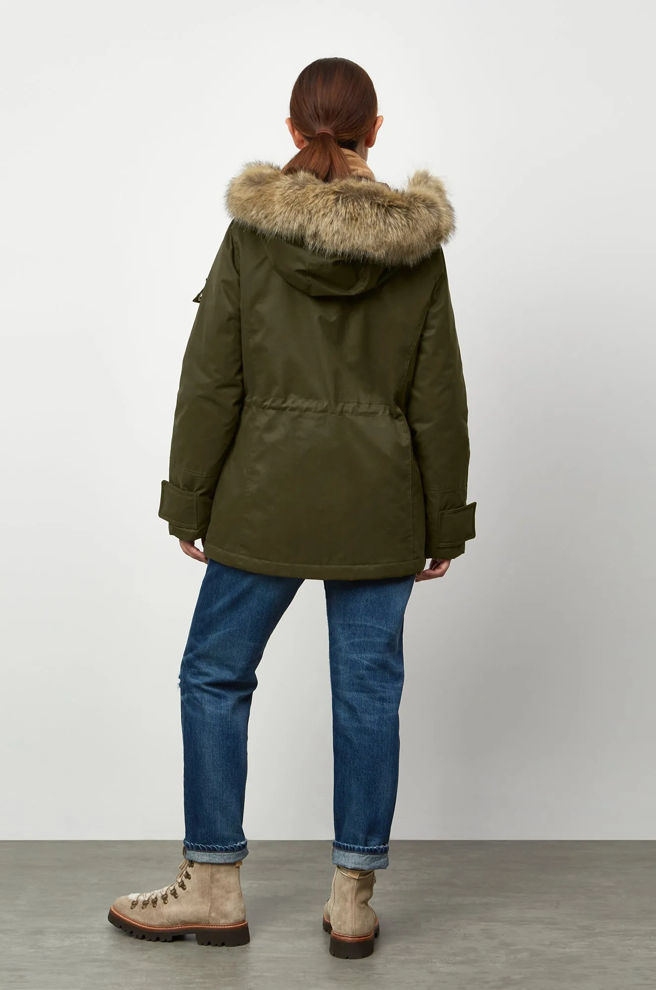 Farringdon Mid-Length Faux Fur Parka