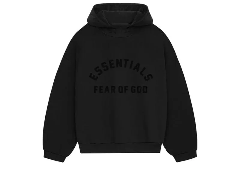 Fear of God Essentials Nylon Fleece Hoodie Jet Black/Jet Black