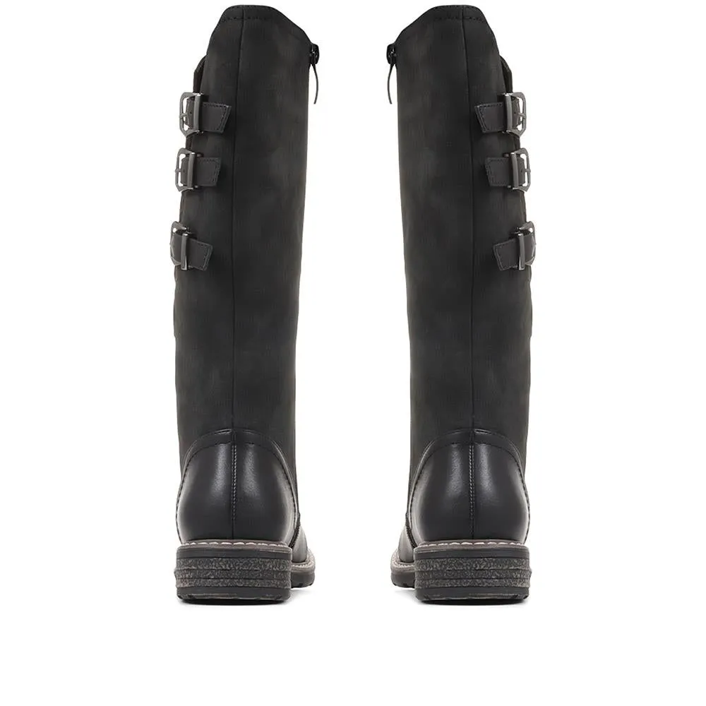 Flat Knee High Boots - WOIL36025 / 322 775