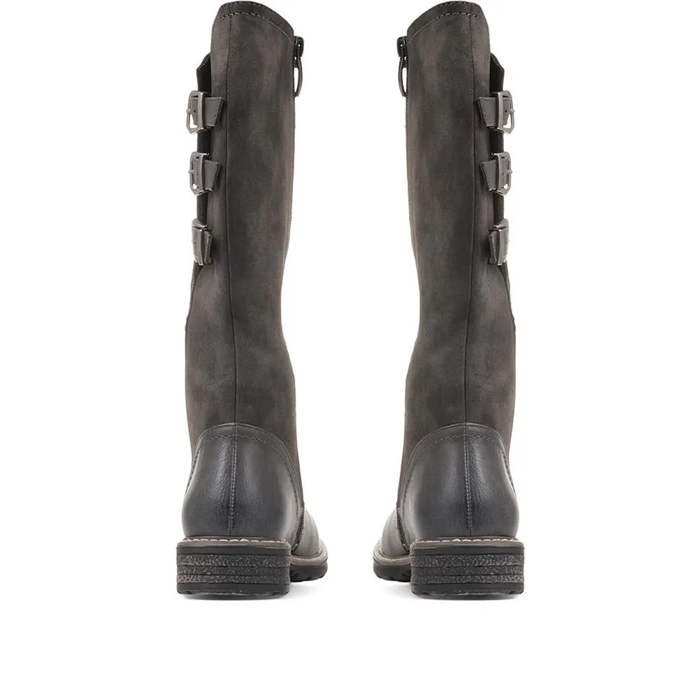 Flat Knee High Boots - WOIL36025 / 322 775