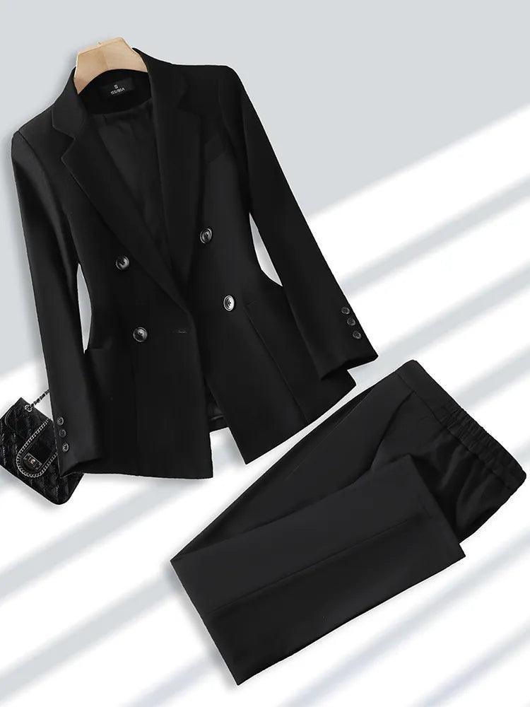 Formal Double-Breasted Women Pant Suit