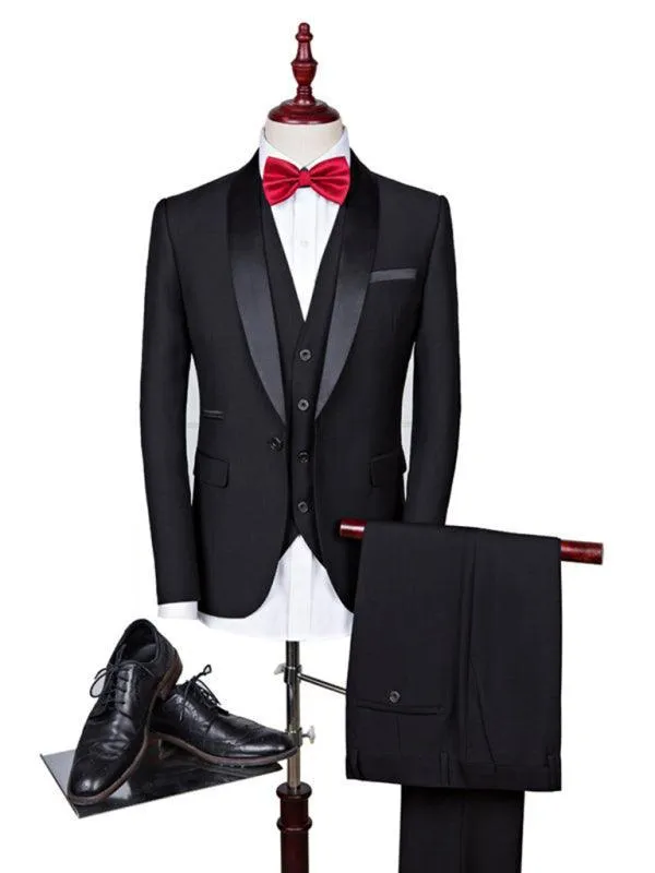 Formal Slim Fit Three Piece Tuxedo Suit