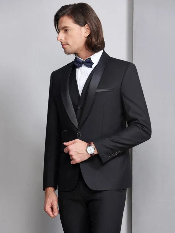 Formal Slim Fit Three Piece Tuxedo Suit