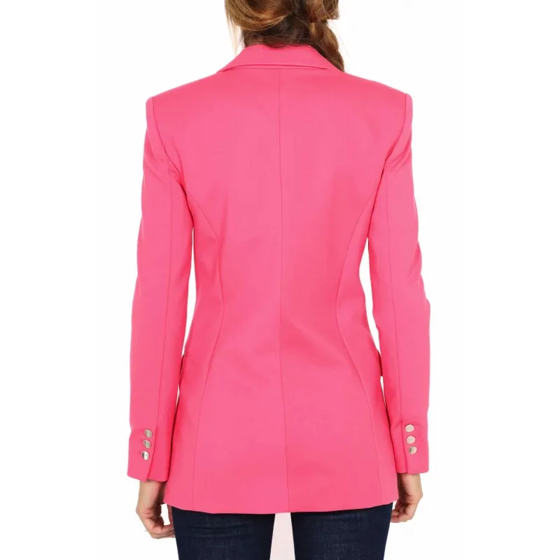 GIACCA BLAZER IN PUNTO MILANO, FUXIA