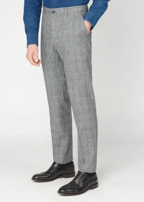 Gibson London Daniel Check Trousers Gray