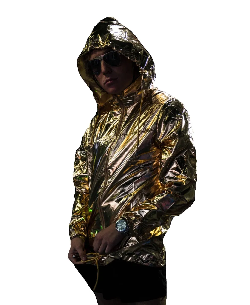 Gold Holographic Waterproof Jacket