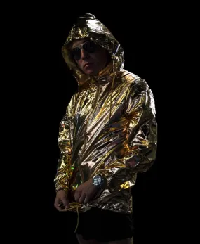 Gold Holographic Waterproof Jacket