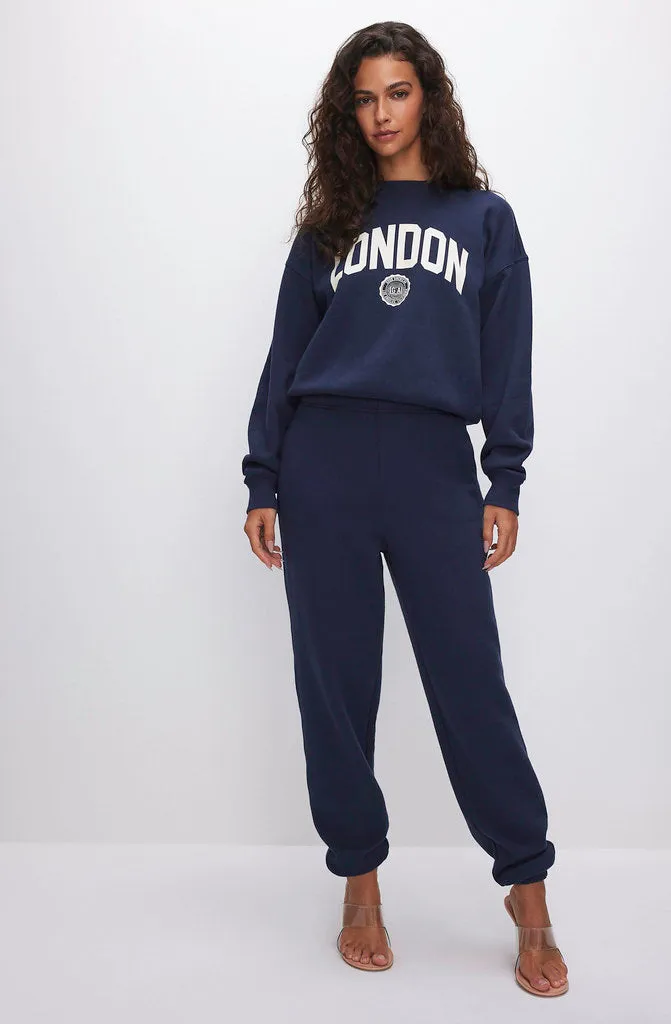 GOOD AMERICAN LONDON BRUSHED FLEECE SWEATSHIRT