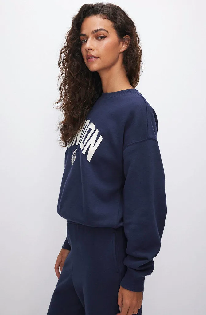 GOOD AMERICAN LONDON BRUSHED FLEECE SWEATSHIRT