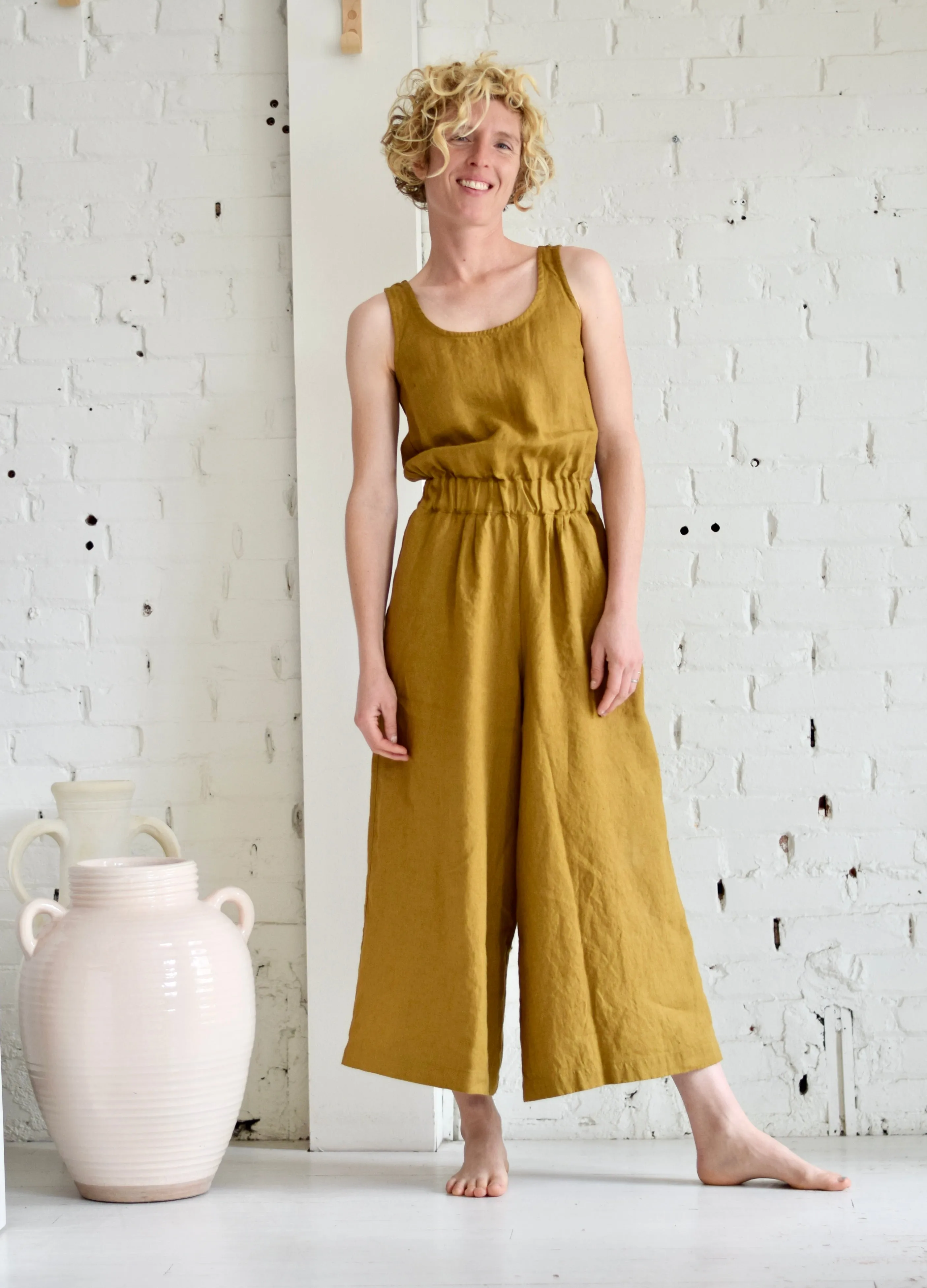 Granada Wide Leg Jumpsuit | Ochre