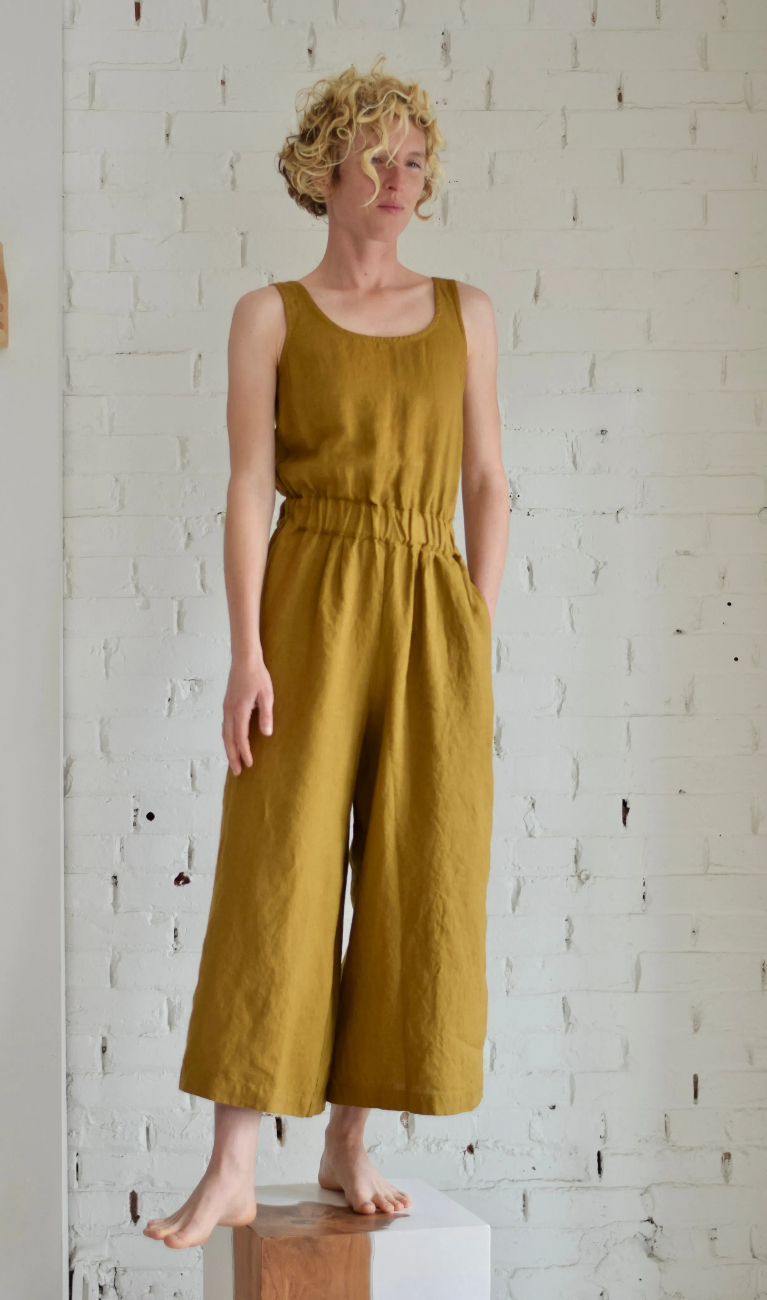 Granada Wide Leg Jumpsuit | Ochre