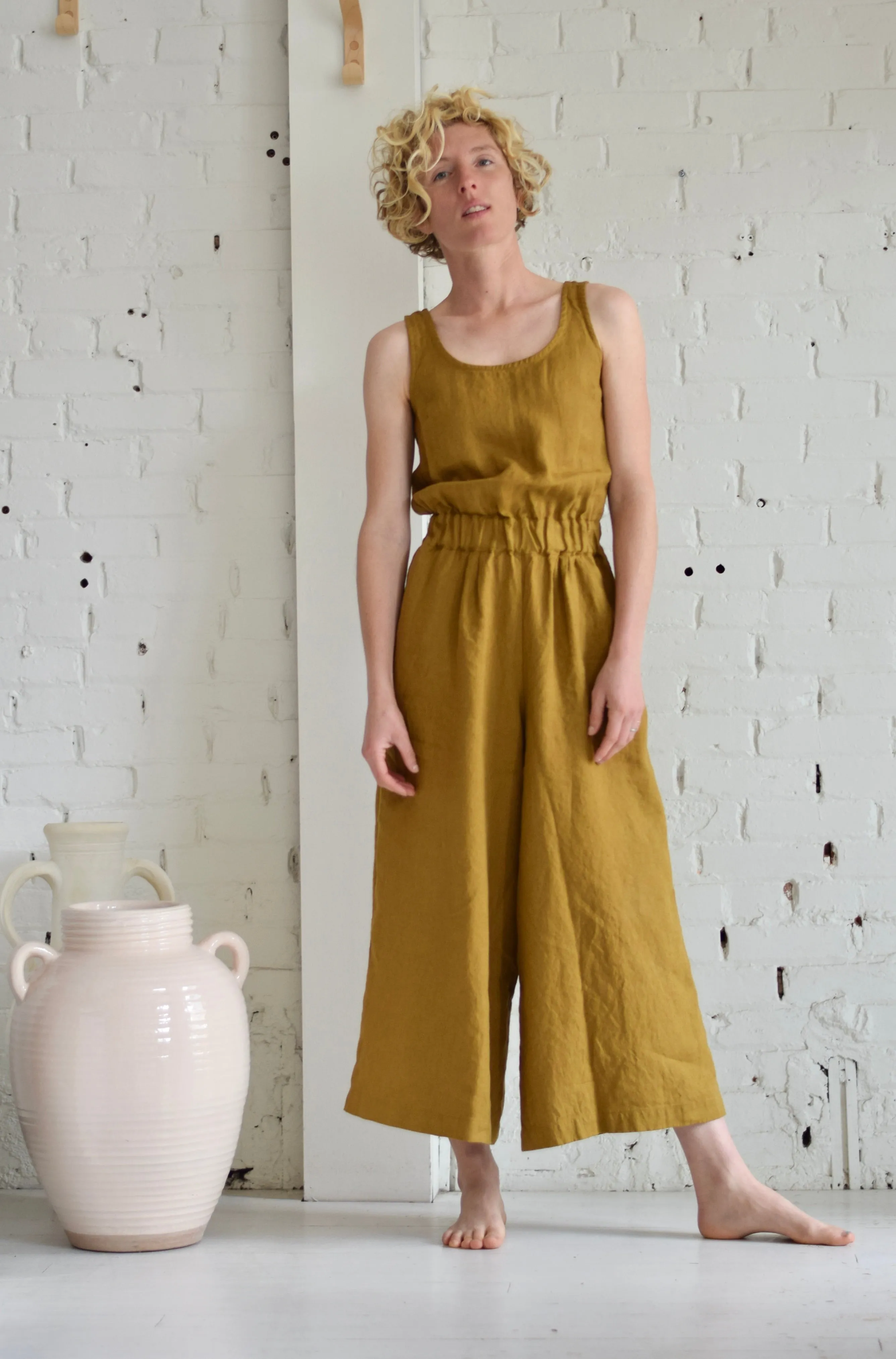 Granada Wide Leg Jumpsuit | Ochre