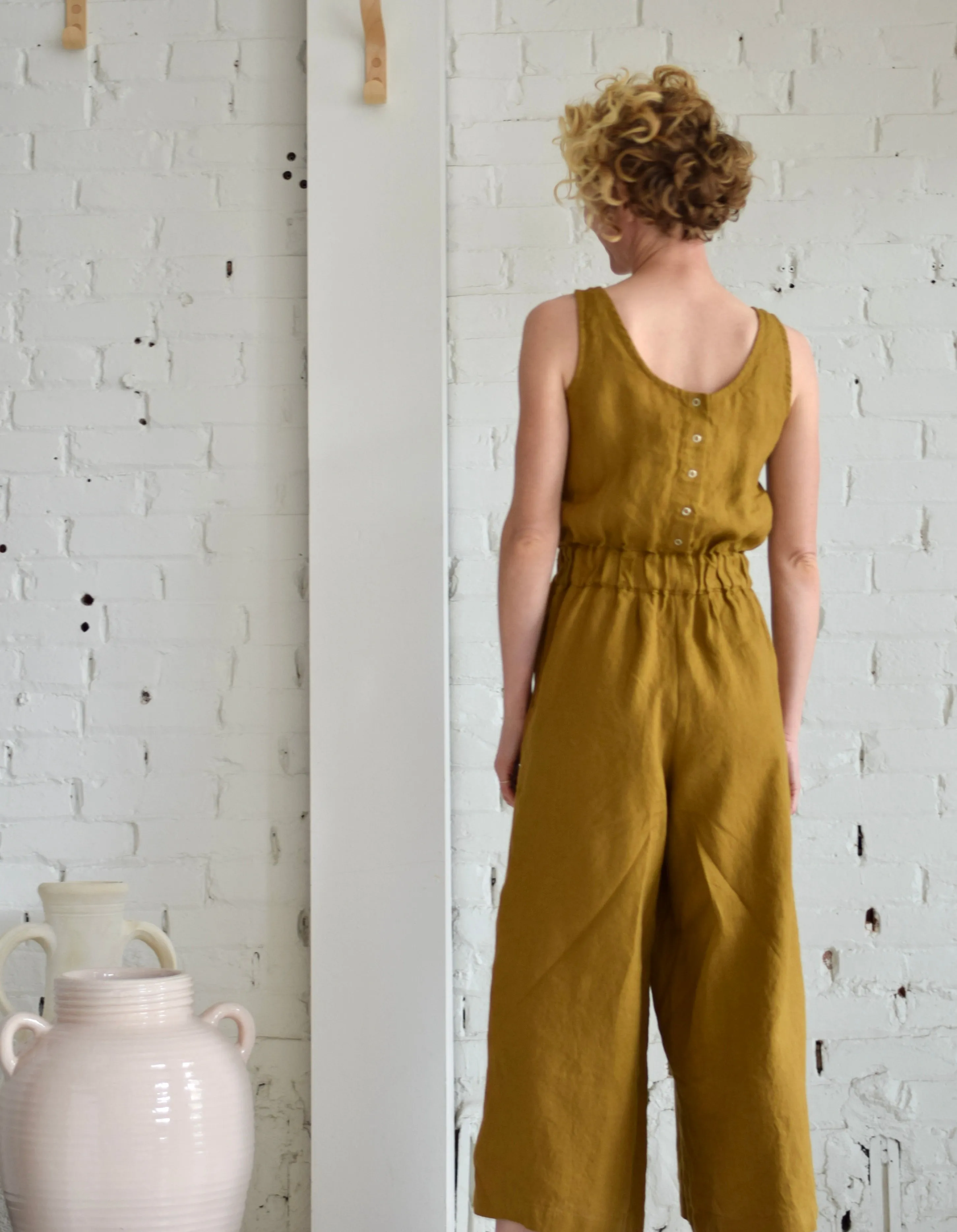 Granada Wide Leg Jumpsuit | Ochre