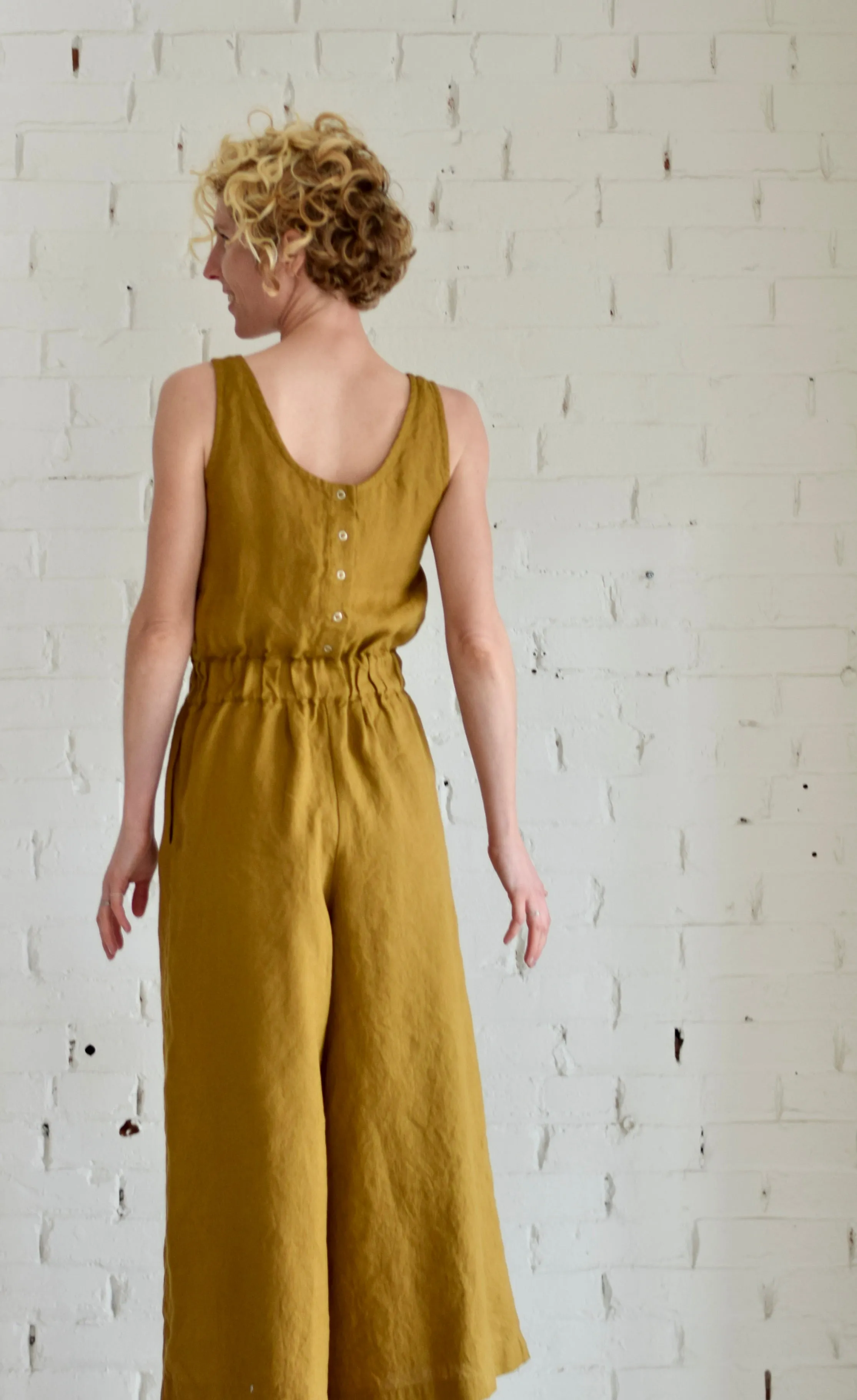 Granada Wide Leg Jumpsuit | Ochre