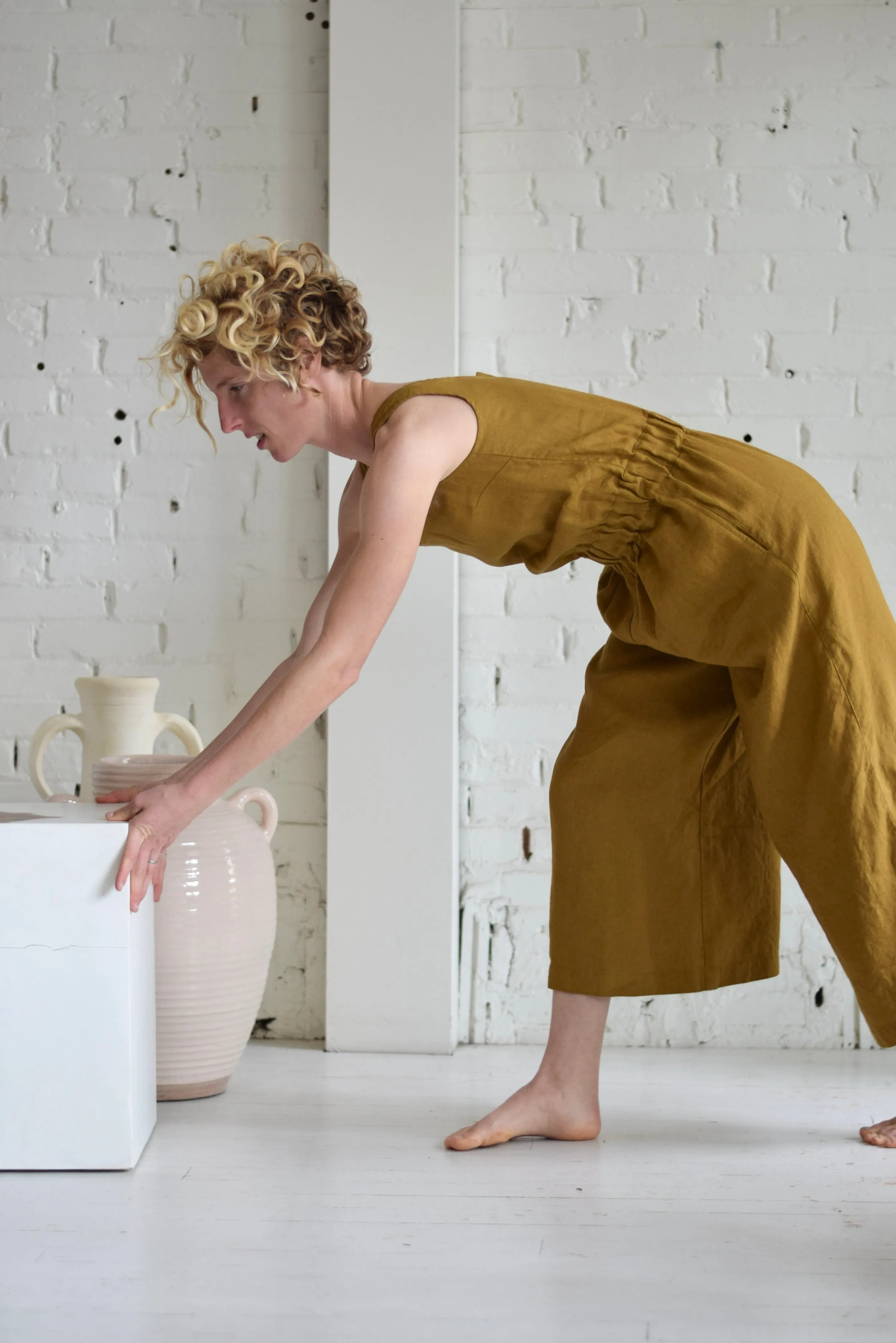 Granada Wide Leg Jumpsuit | Ochre