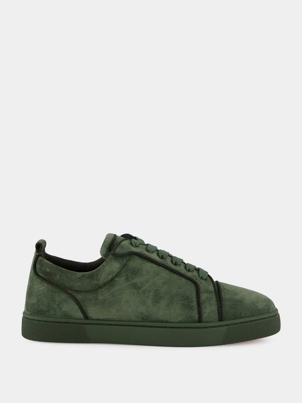 Green Louis Orlato Denim Velours Suede Sneakers