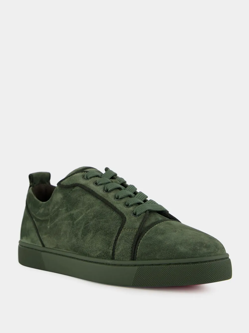 Green Louis Orlato Denim Velours Suede Sneakers