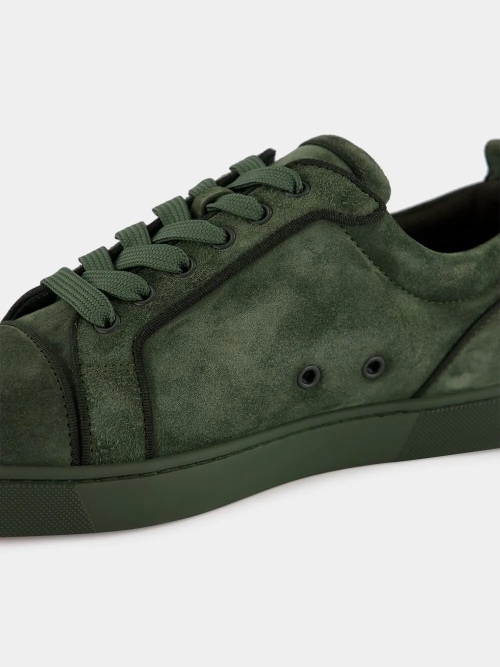 Green Louis Orlato Denim Velours Suede Sneakers