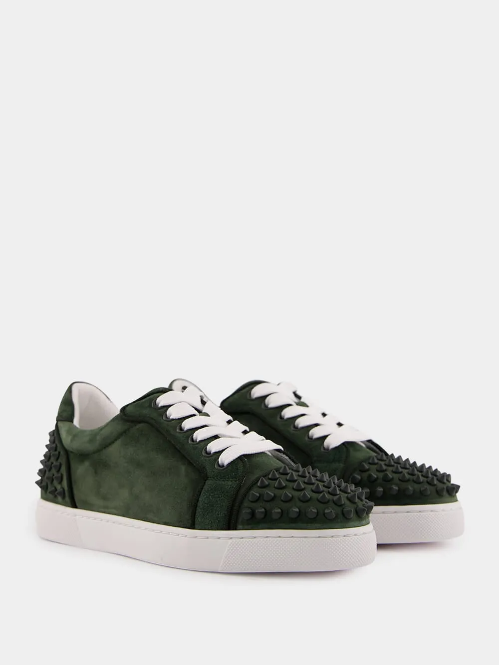 Green Vieira Orlato Velours Spiked Sneakers