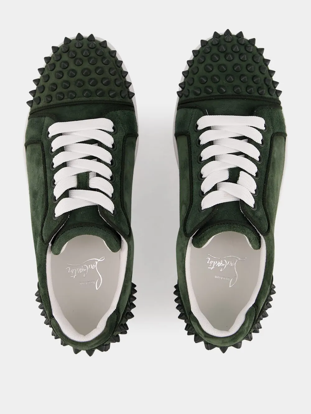 Green Vieira Orlato Velours Spiked Sneakers