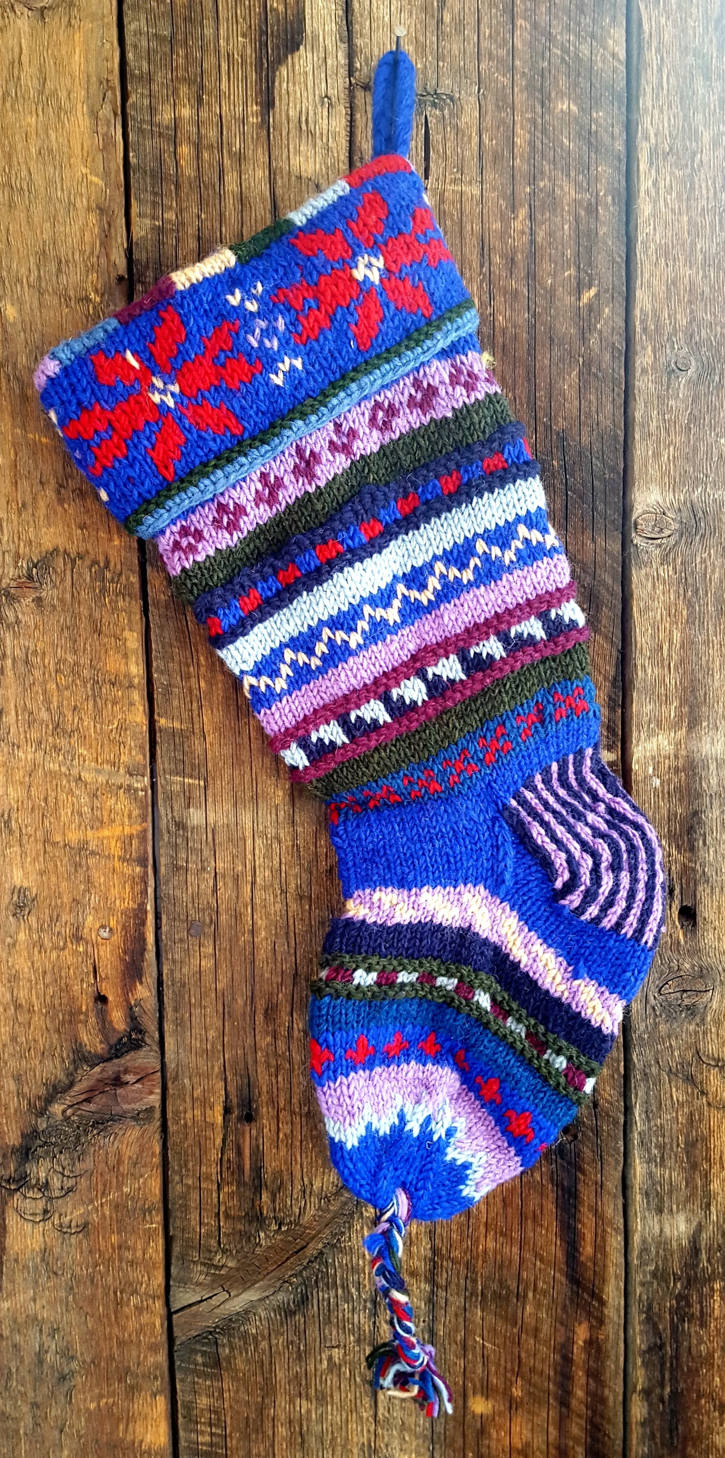 Hand Knit Old World Stockings - Holiday