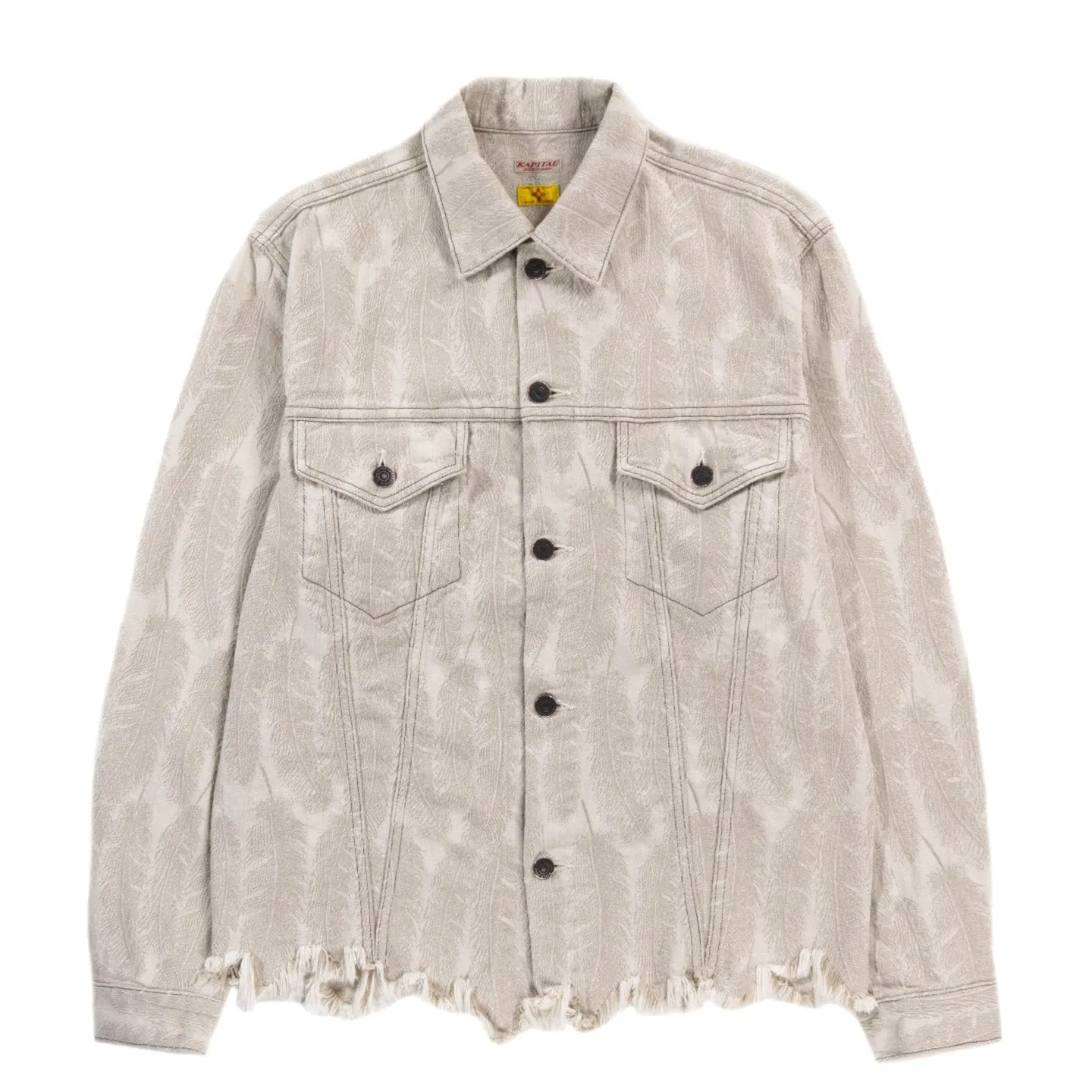 KAPITAL 12OZ FEATHER DENIM 3RD JACKET WHITE