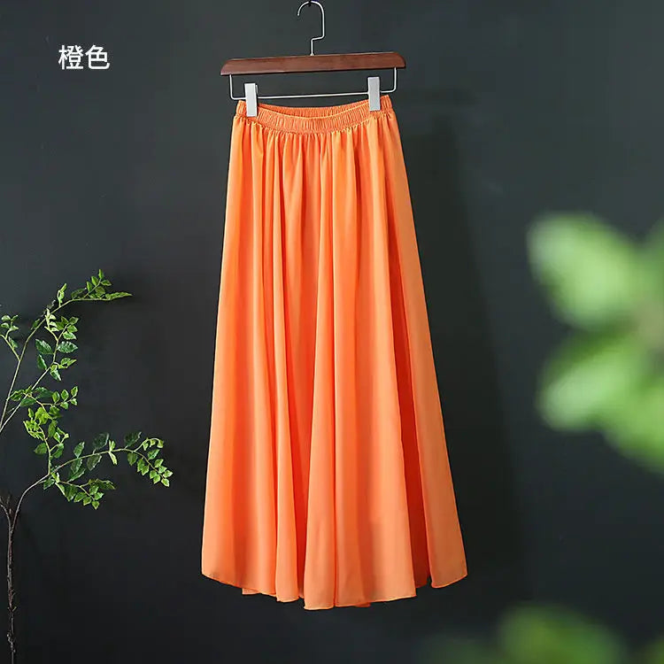 Lady Fashion High Waist Slim Casual Midi Skirts