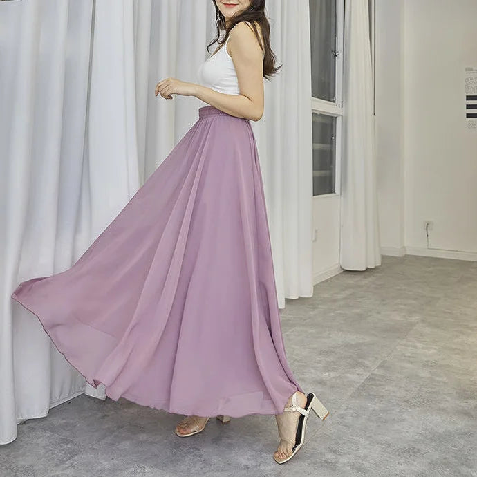 Lady Fashion High Waist Slim Casual Midi Skirts