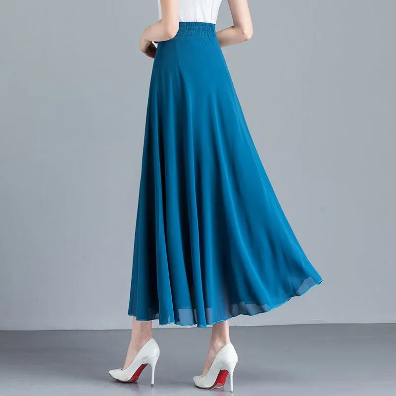 Lady Fashion High Waist Slim Casual Midi Skirts