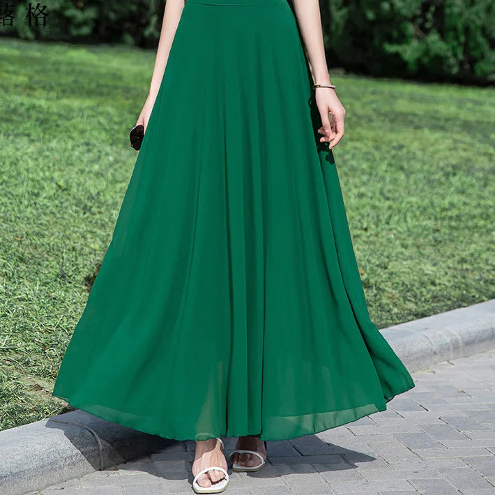 Lady Fashion High Waist Slim Casual Midi Skirts