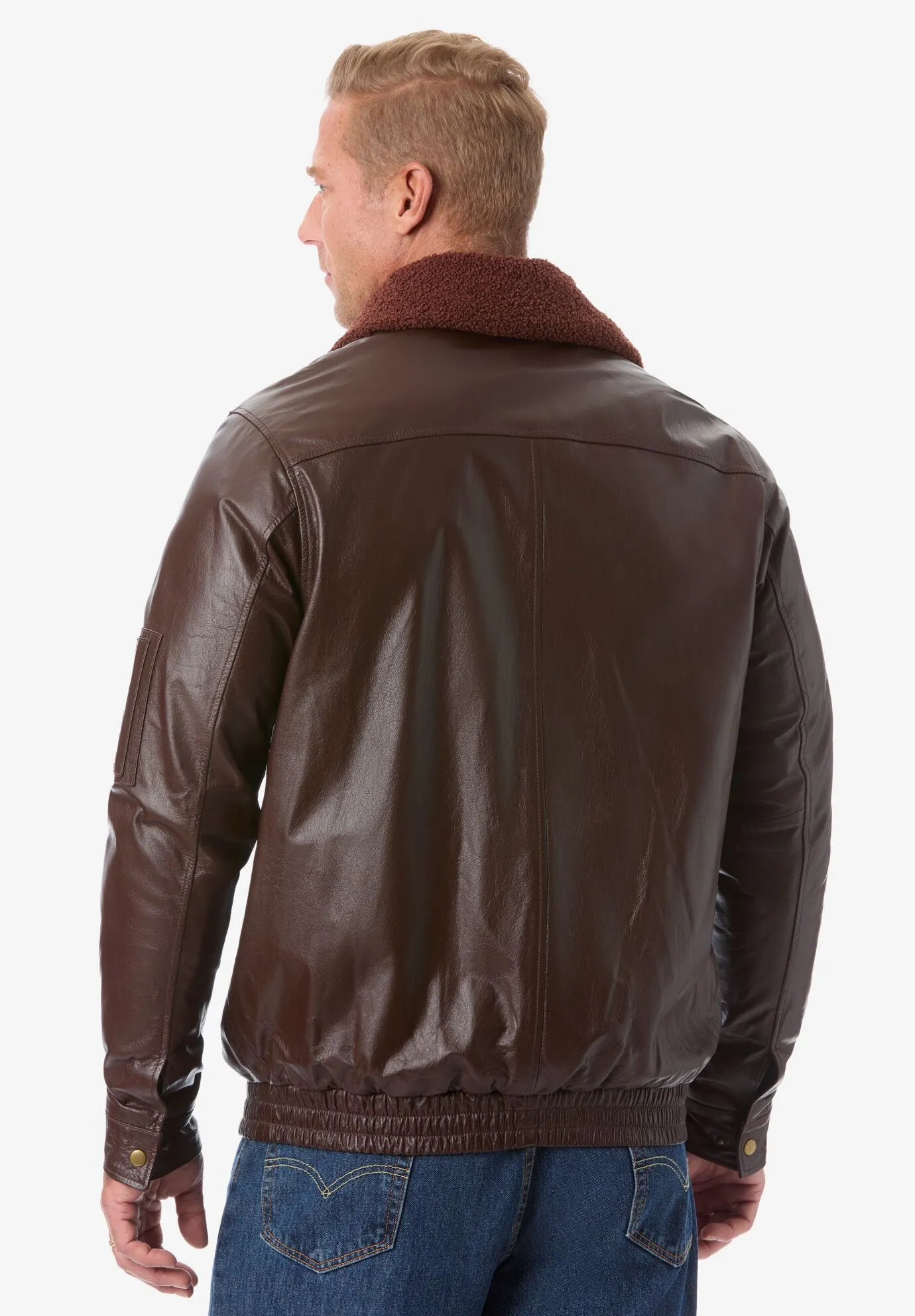 Leather Flight Bomber Jacket